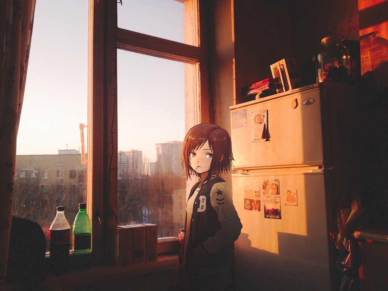 Anime Girl Russia Art 4k
