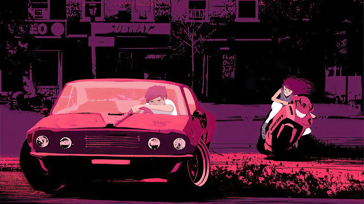 Couple Racing Goals 4k