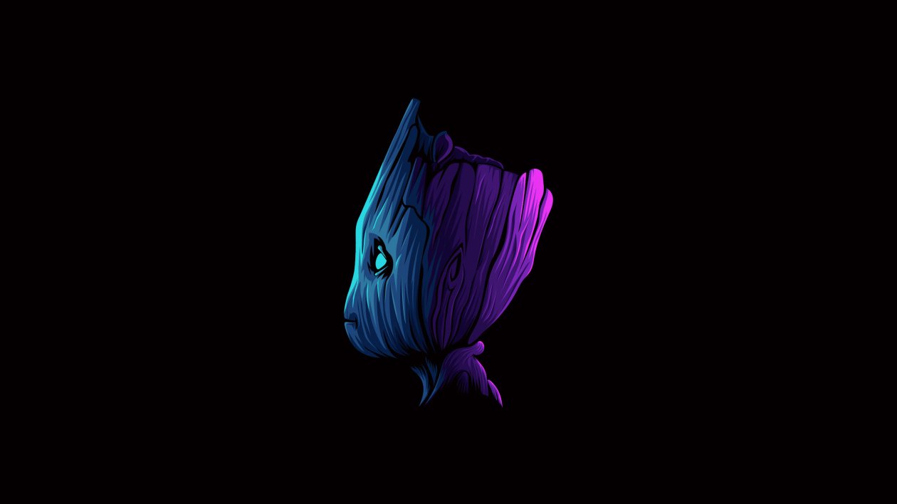 Baby Groot Minimal Art