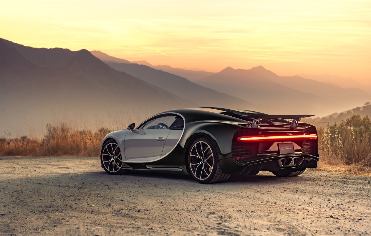 Bugatti Chiron Rear 4k
