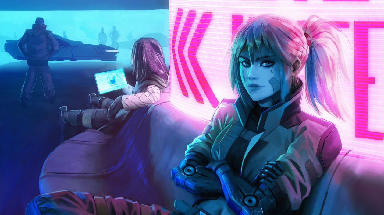 Arkadia And Astree Cyberpunk Girls 4k