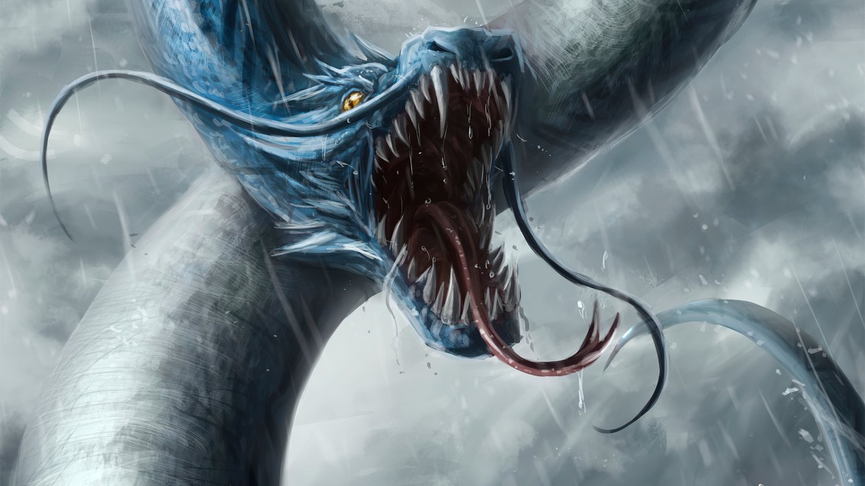 Sea Dragon Open Mouth 4k