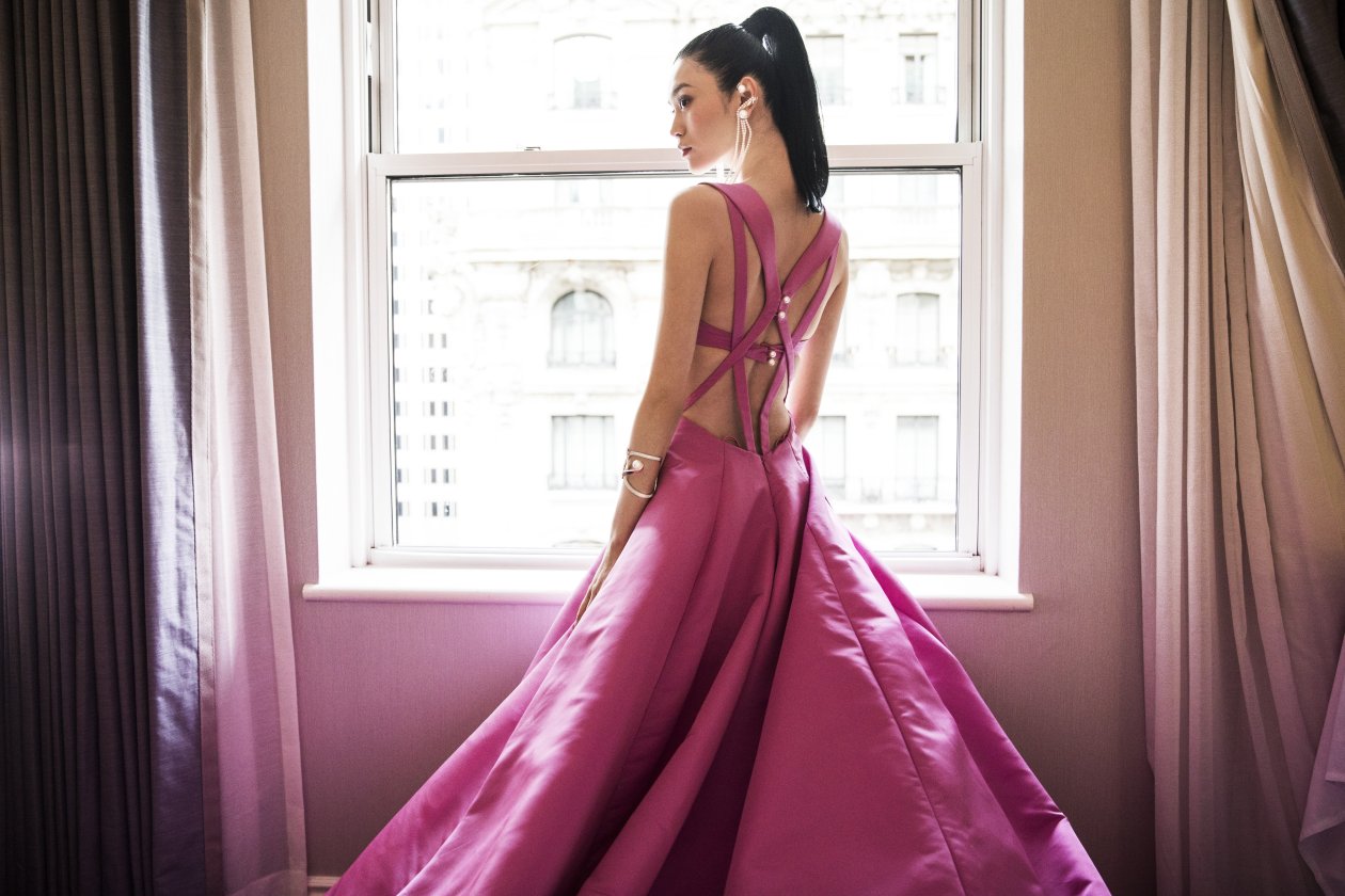 Pink Dress Girl Met Gala