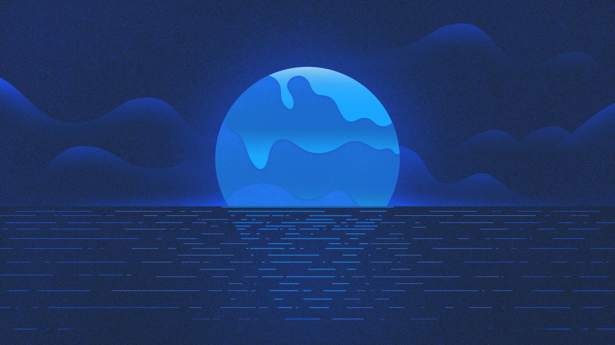 Melting July Blue Cool Ocean Sunet