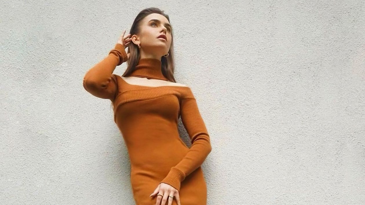 Lily Collins Mank Virtuell Press Shooting