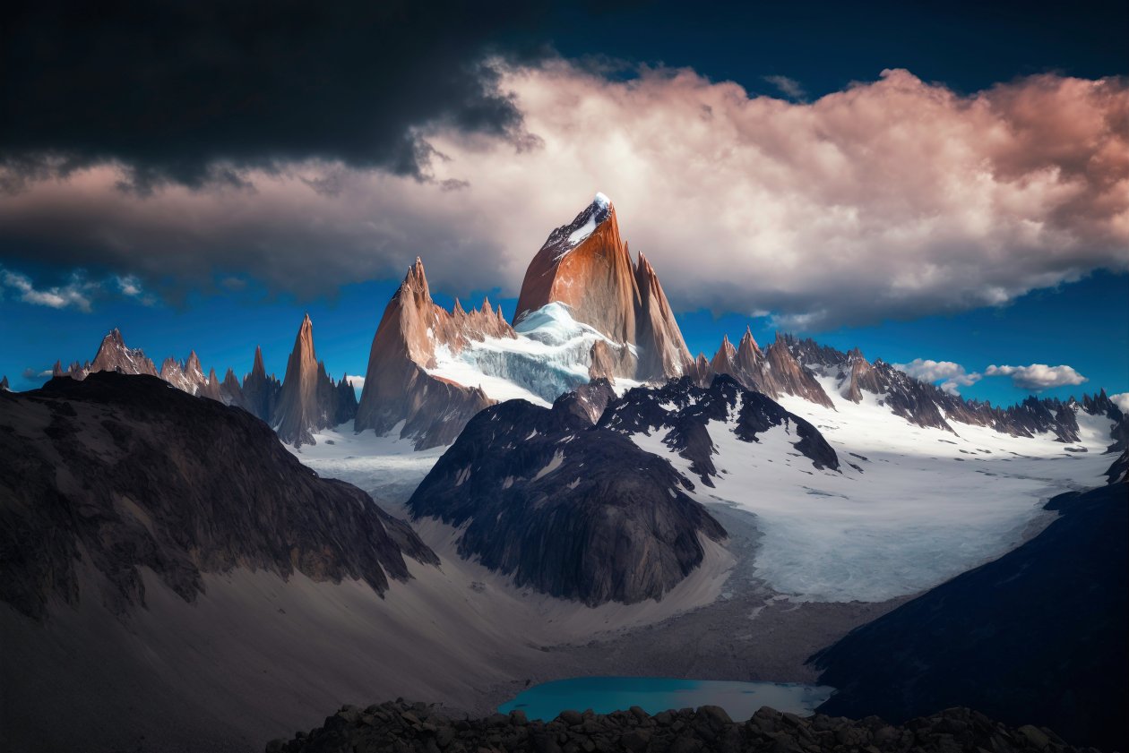 Patagonia Crag Clouds Argentina Mountains 4k
