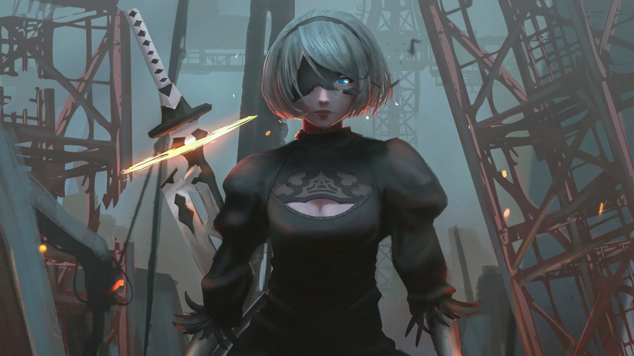 2B Character Painting 4k