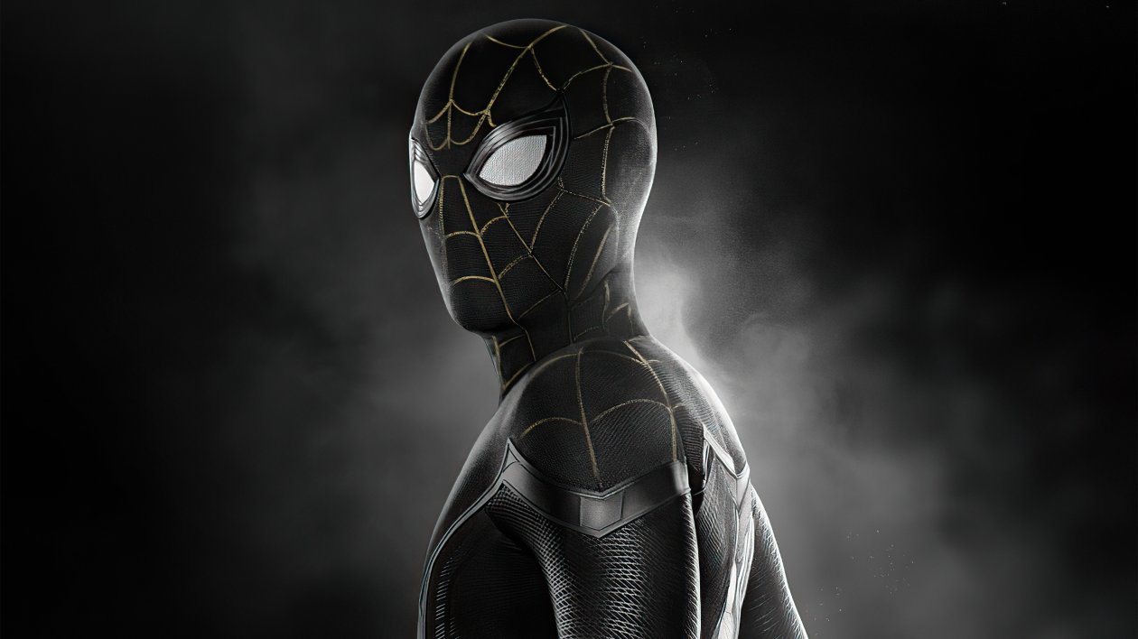 Spider Man No Way Home Black Gold Suit 4k