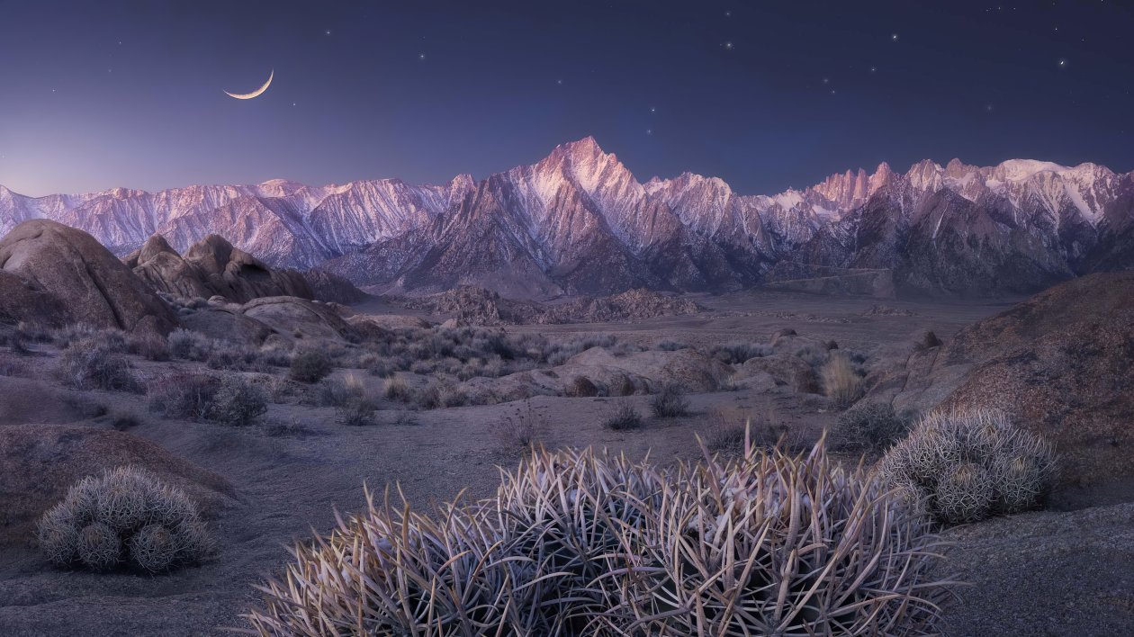 Twilight At The California Eastern Sierra 4k