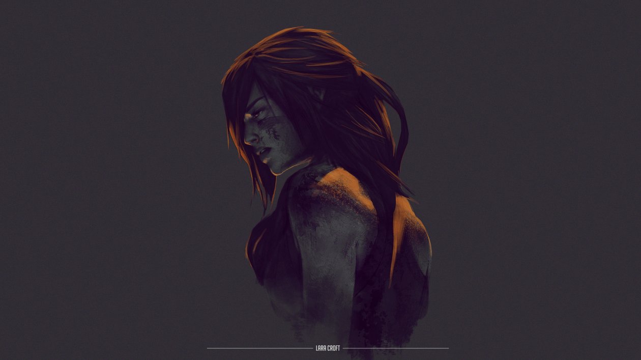 Lara Croft Minimalism 4k