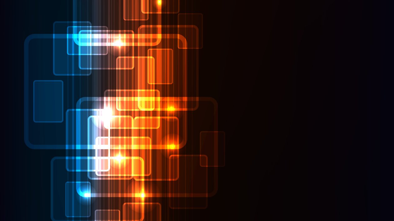 Abstract Dark Shapes Light Flare