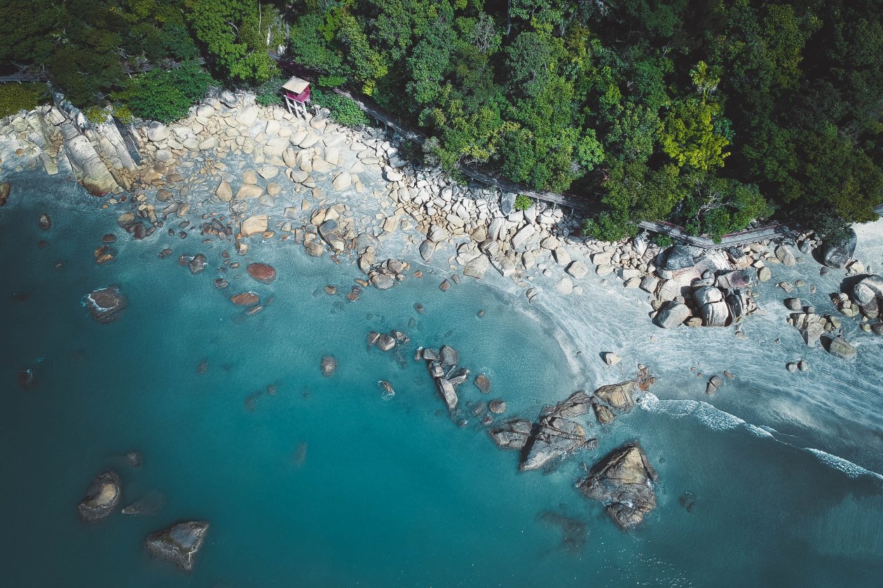 Rocks Shore Sea 4k