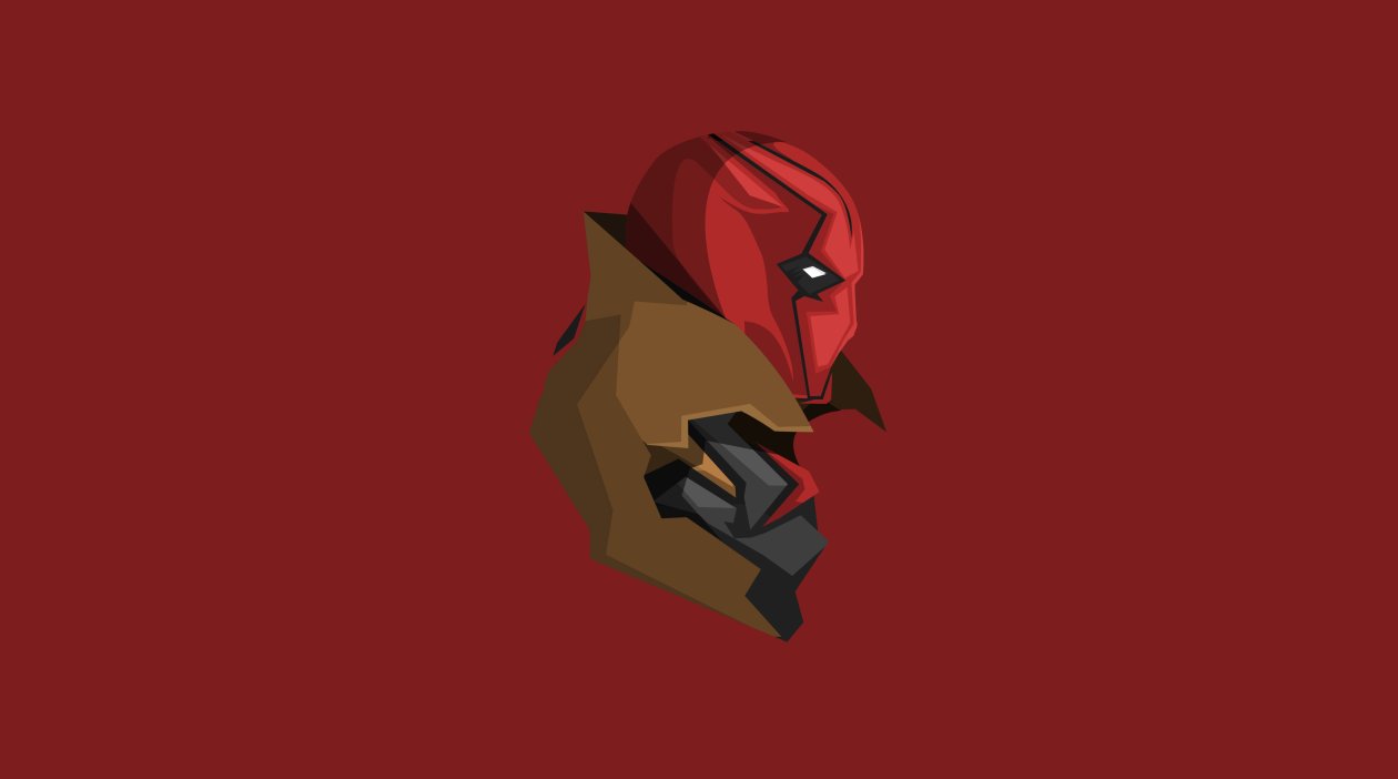 Red Hood Minimalism 4k