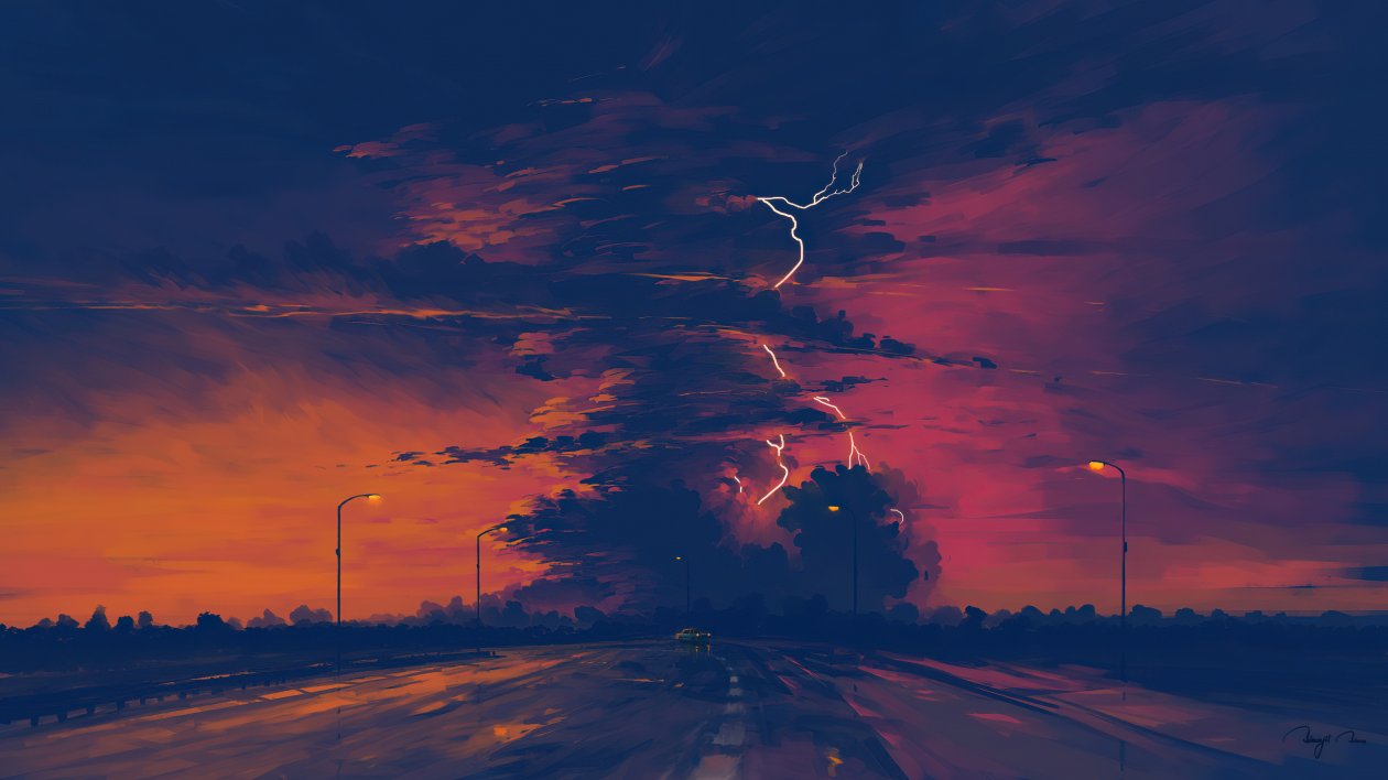 Lightning While Travelling