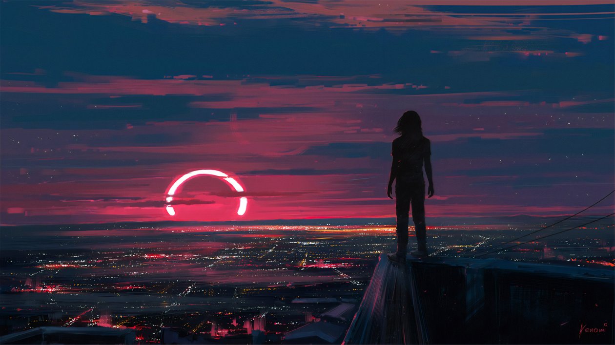 Watching The Sunset 4k