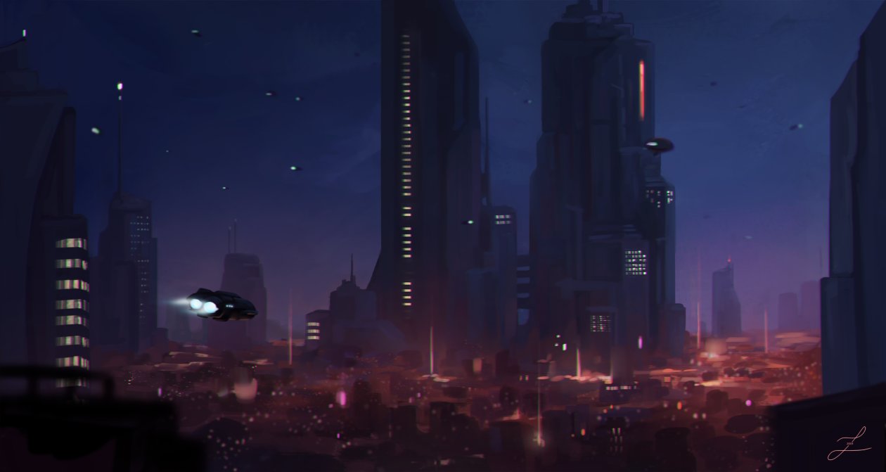Spaceships City 4k