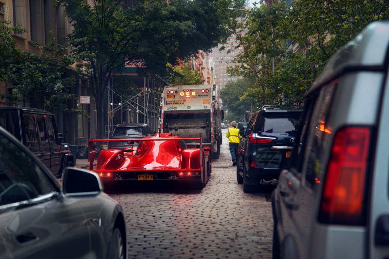 Sports Car On Public Road 4k