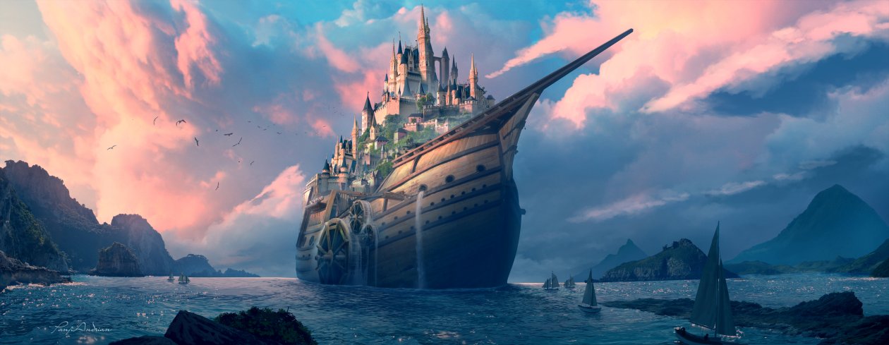 Castle On Ship 4k