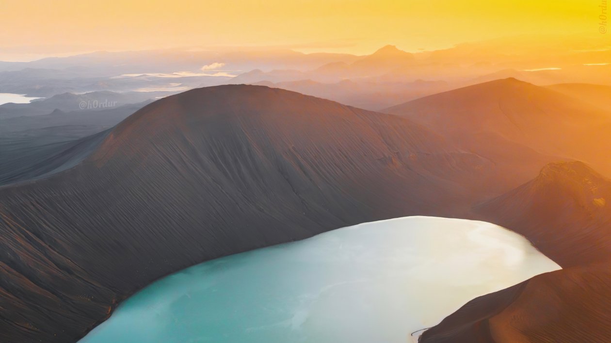 Crater Lake In Iceland