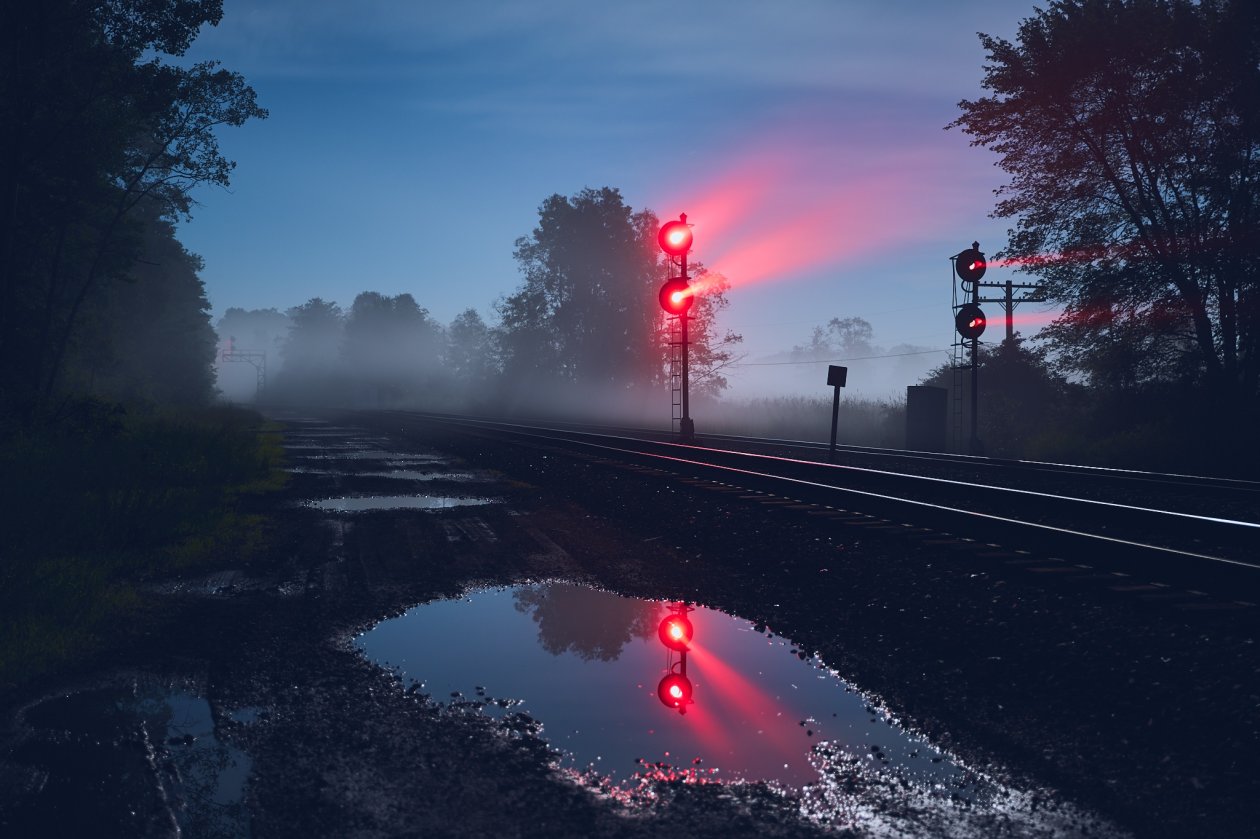 Railway Track Light Exposure