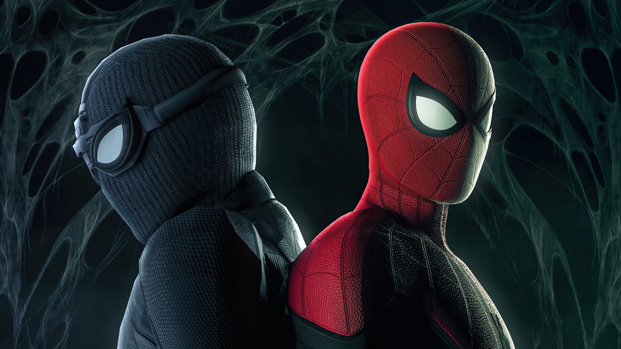 Black And Red Spider Suit 4k