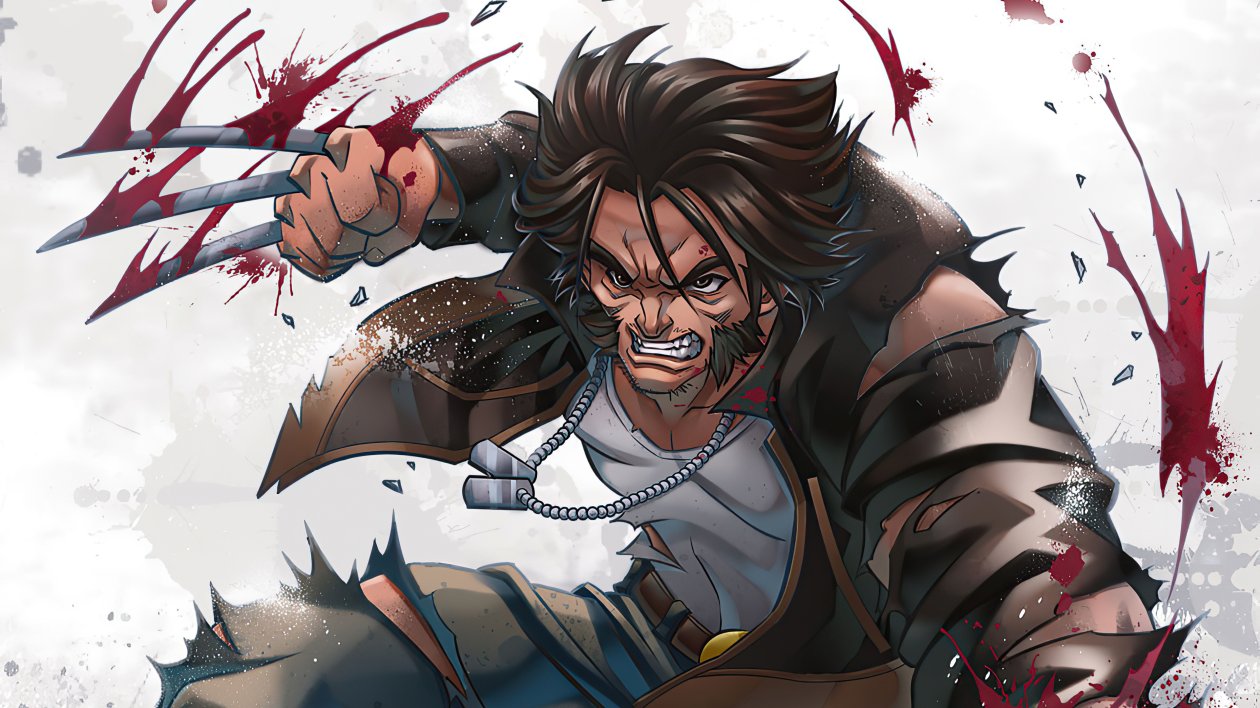 Wolverine Wearing Jacket Claws 4k