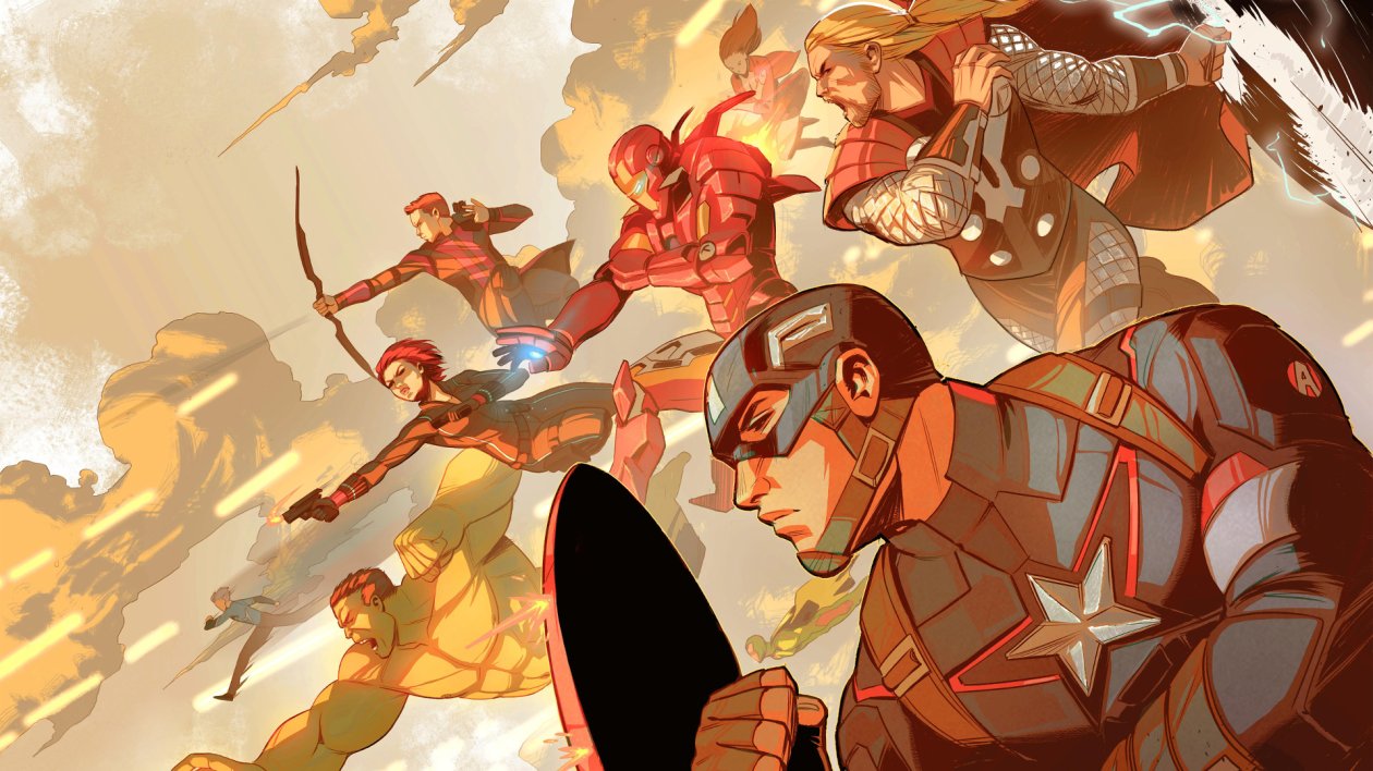 Captain America Iron Man Thor Black Widow Hulk Avengers