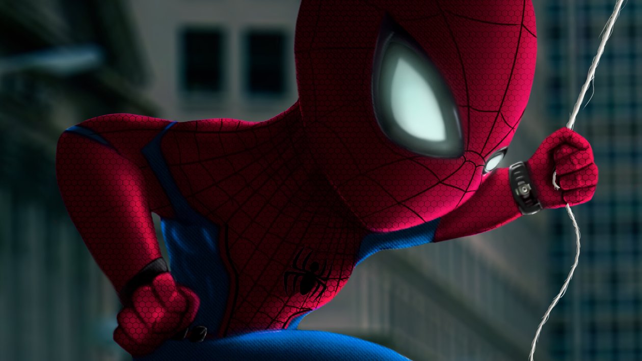 Spiderman Closeup Art