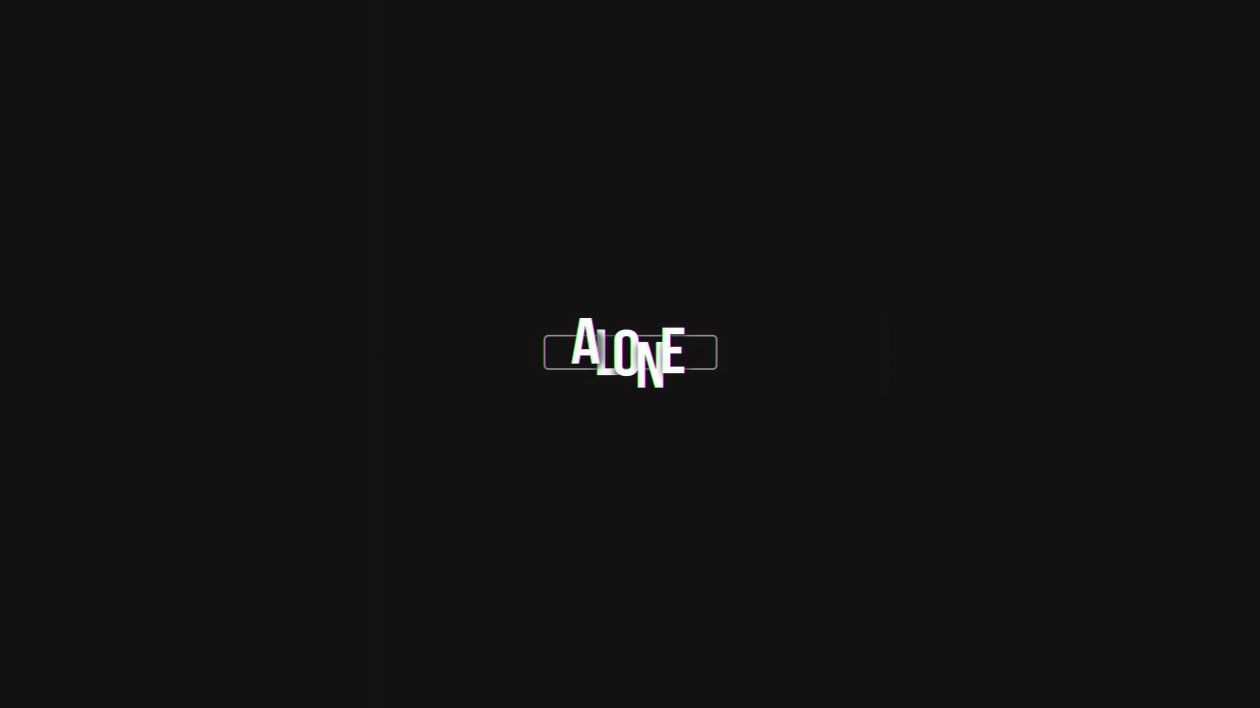Alone Simple Typography 4k