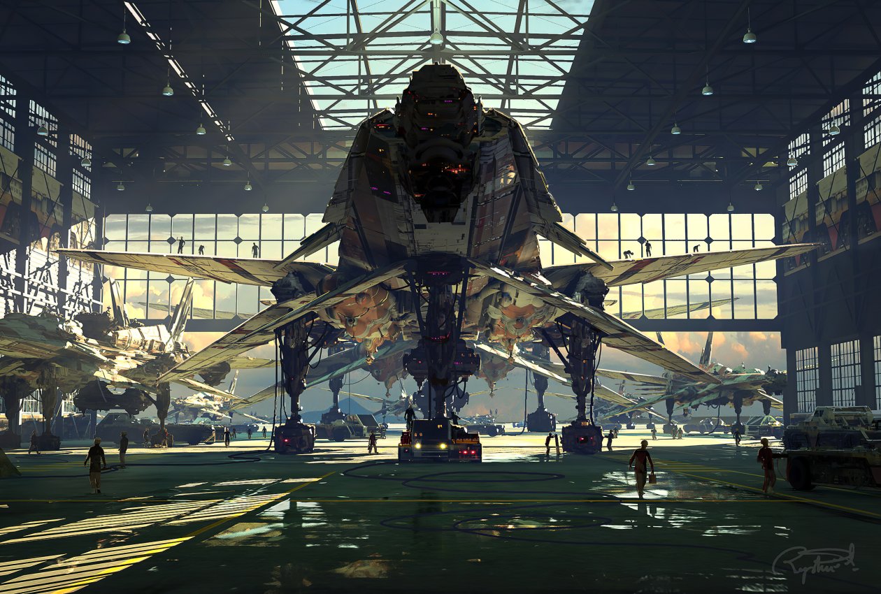 Fond d'écran B19 Fleet Hangar 4k