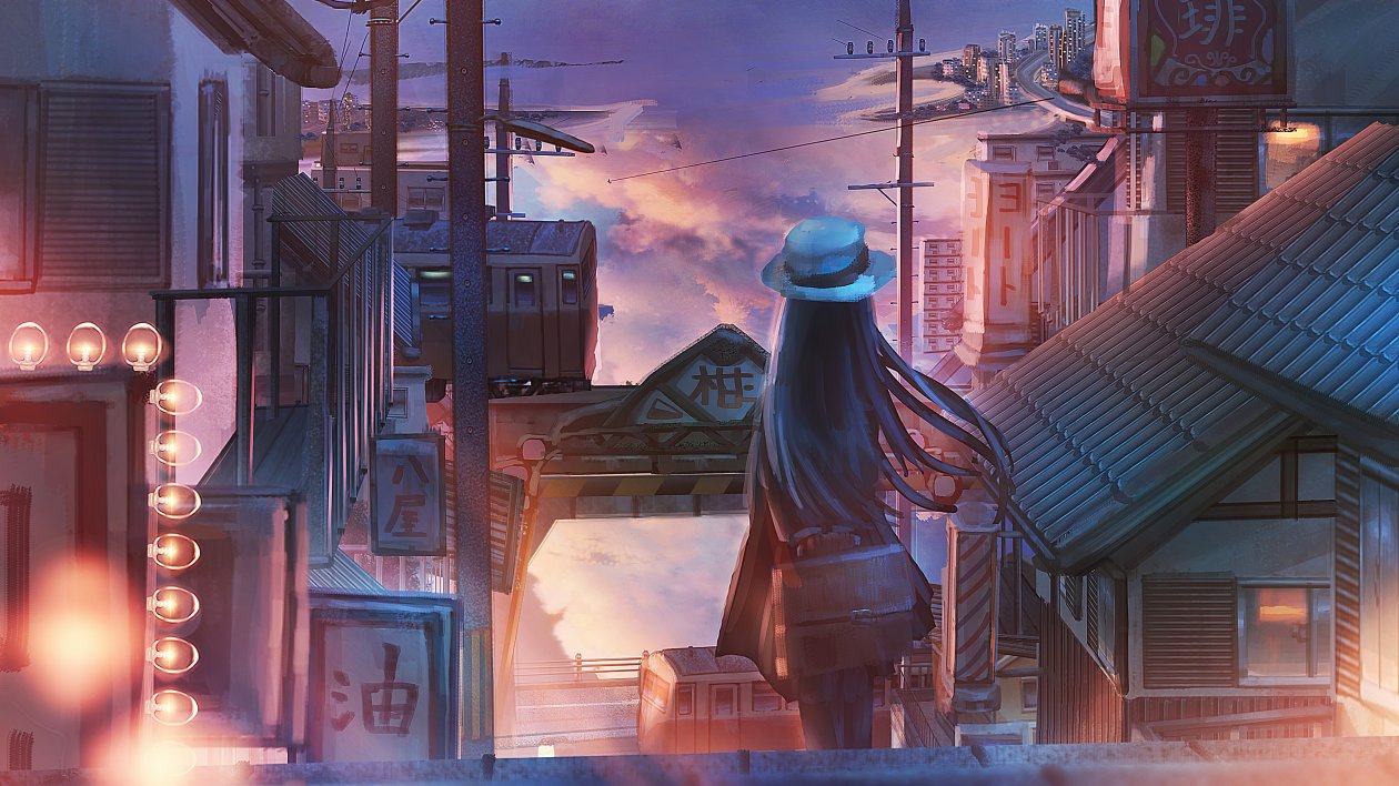 Girl In Nostalgic City