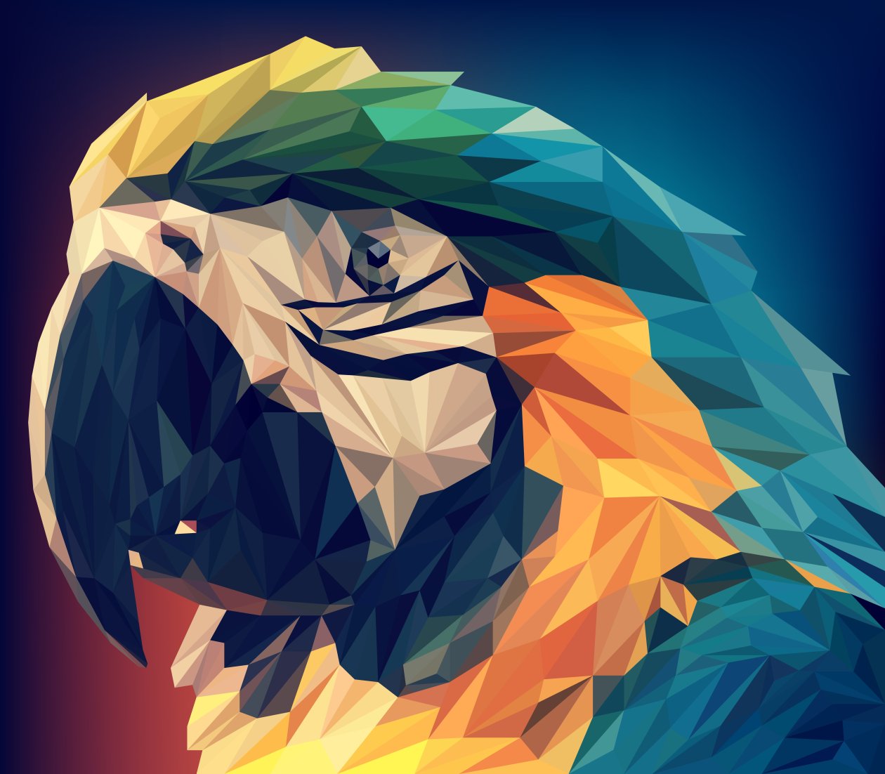 Parrot Low Poly