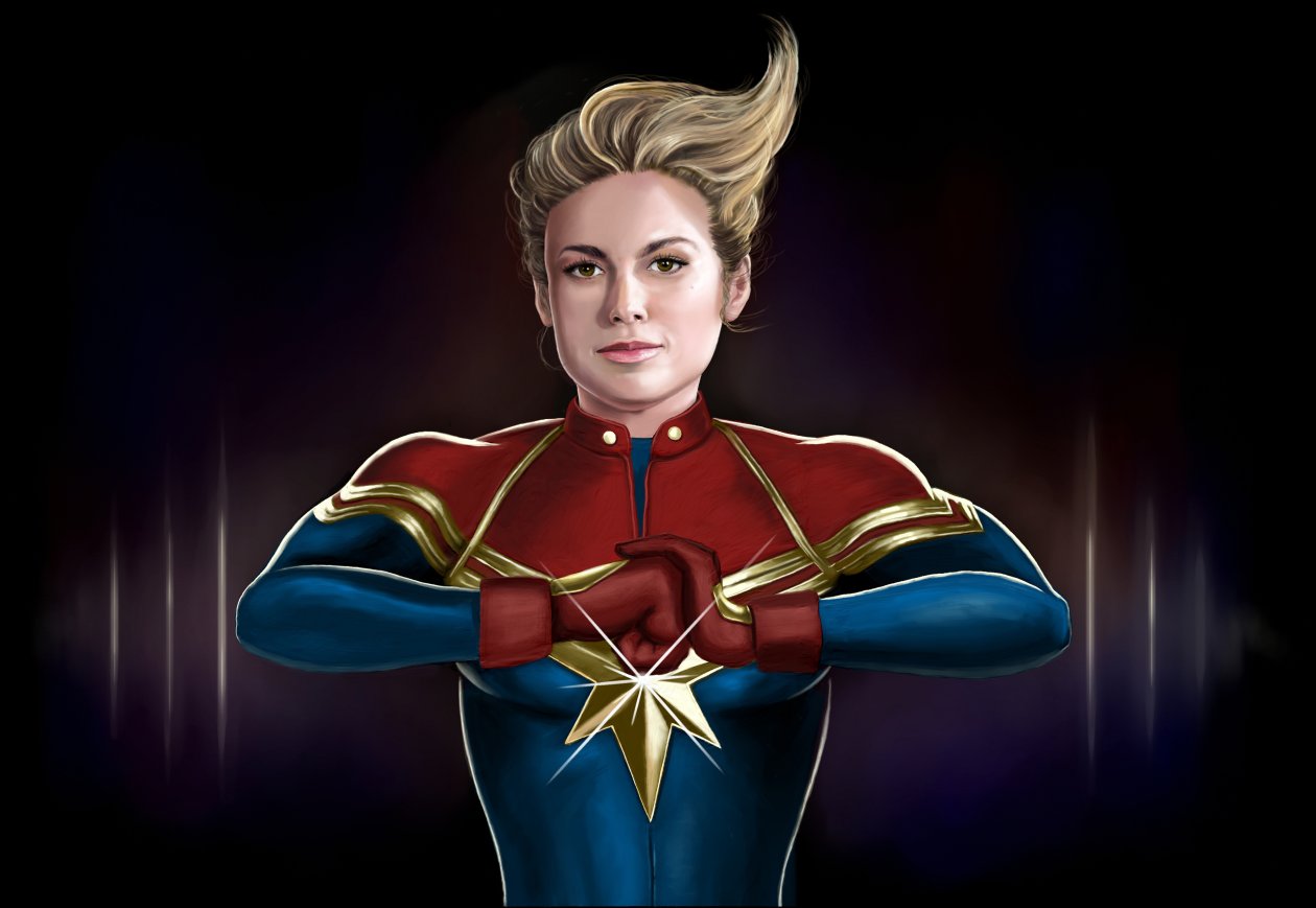 4k Captain Marvel Artwork 2020