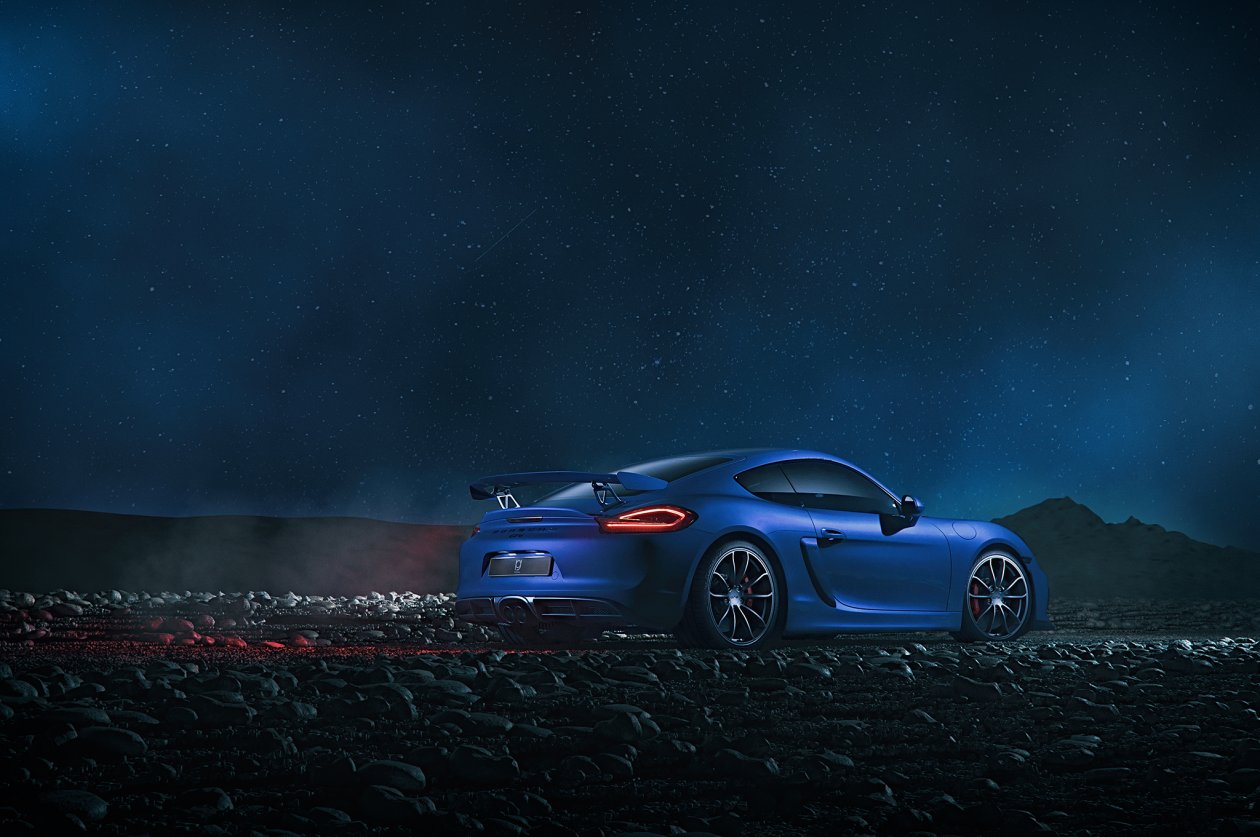 Blue Porsche Fog Play