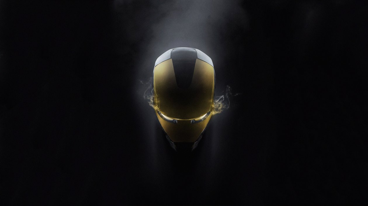 Iron Man Glowing Mask 4k