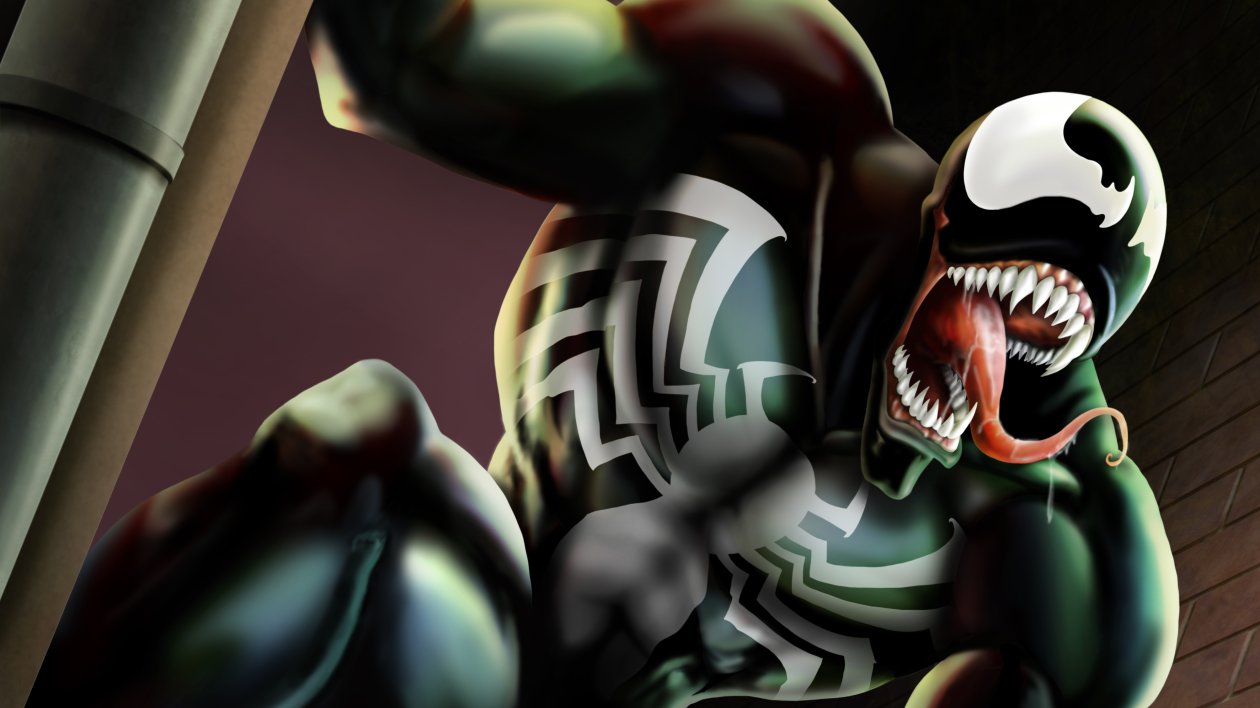 4k Venom Comic Art