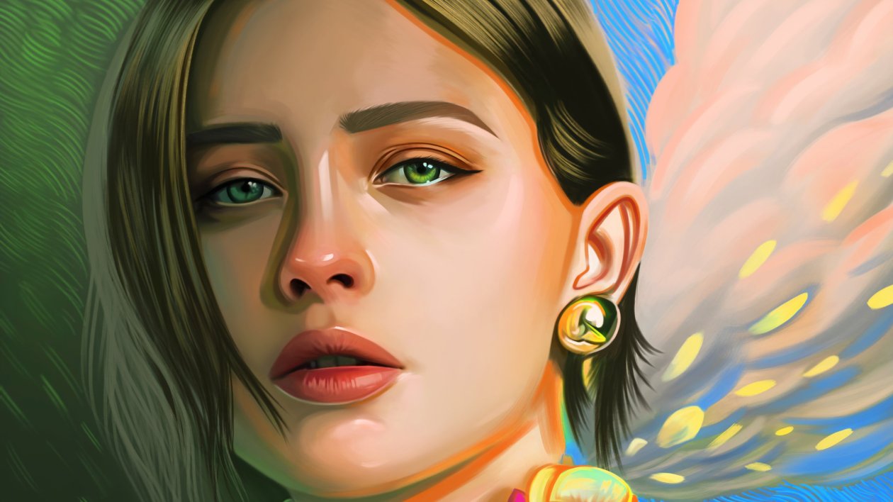 Girl Digital Art Illustration
