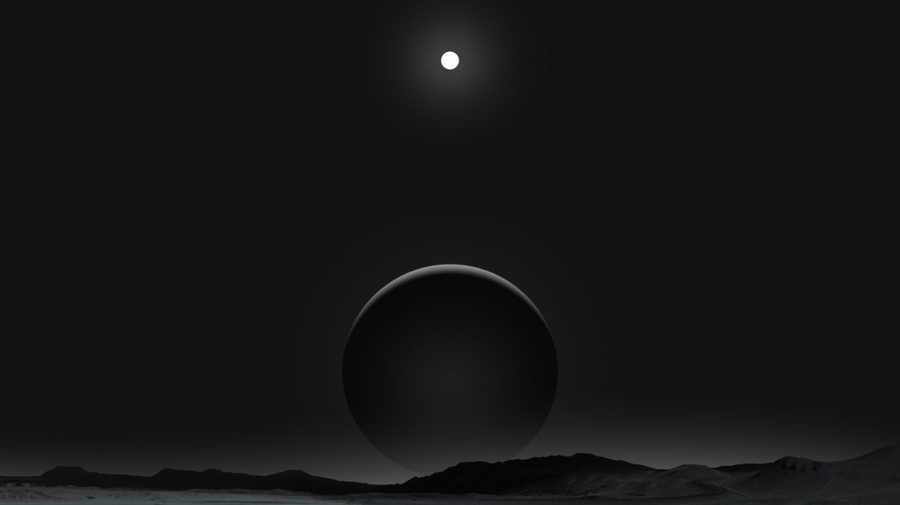 Planet Dark Black Moon 4k