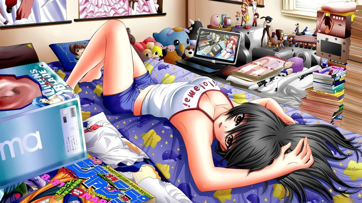 Anime Girl In Bedroom