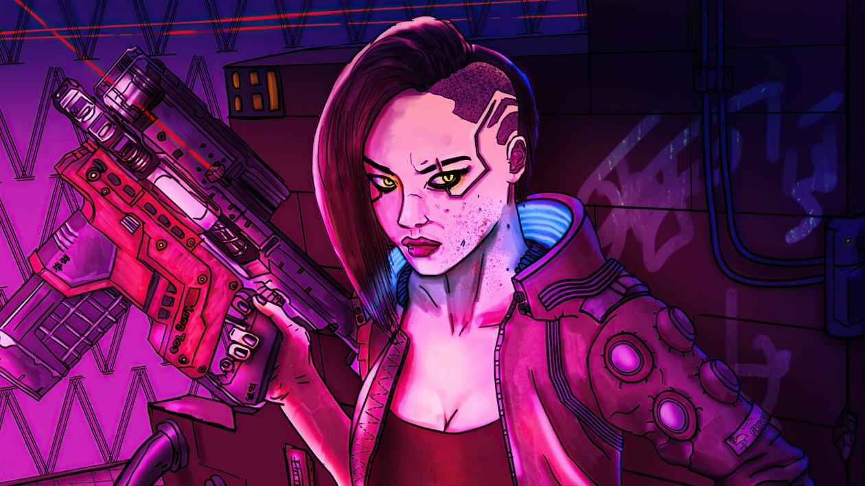 V Character Cyberpunk Girl 5k