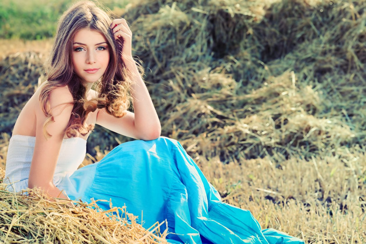 Brown Hair Girl Outdoors