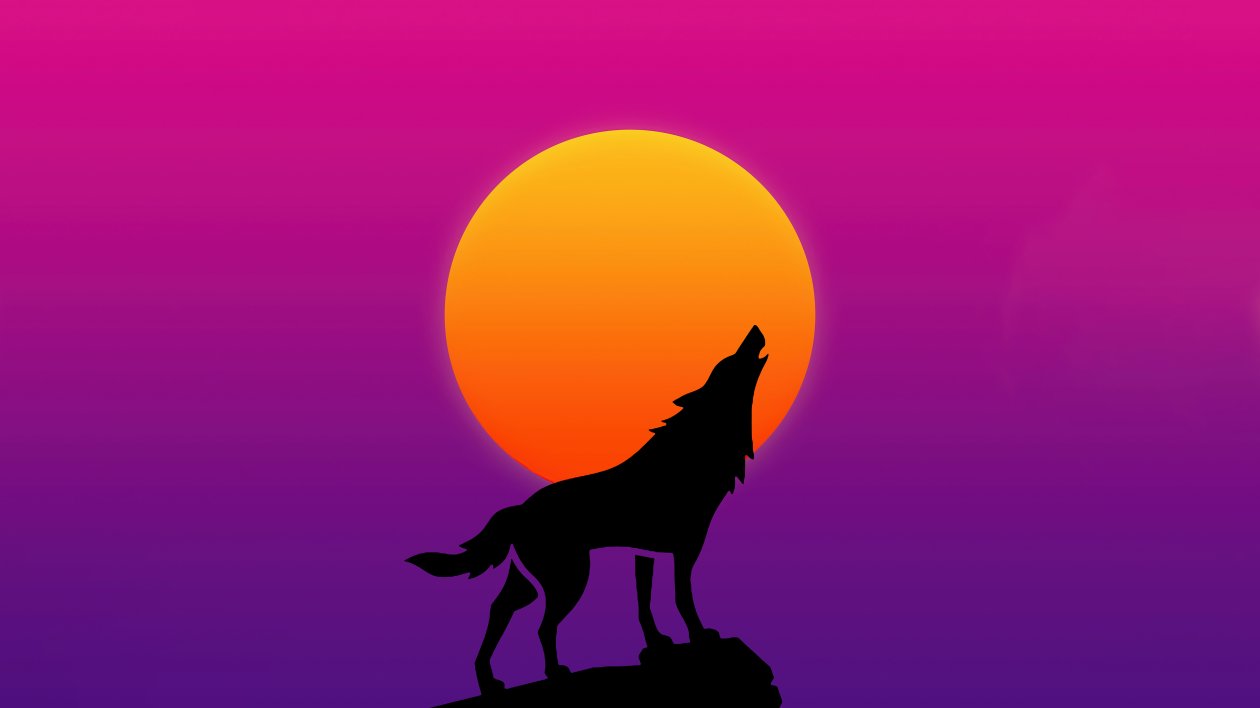 Retro Fox Howling 5k
