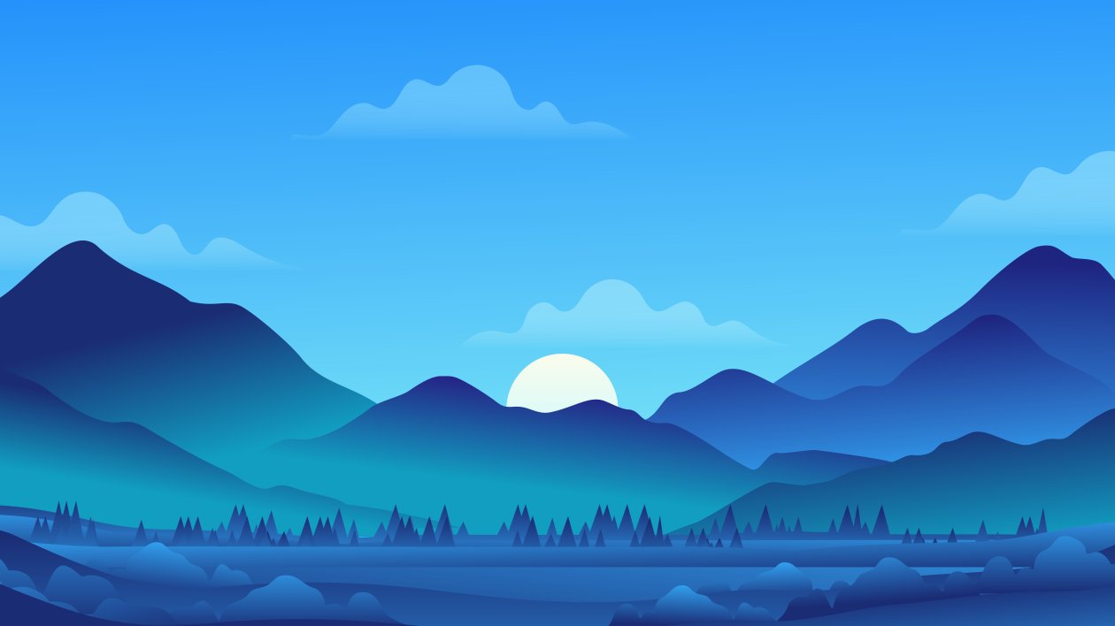 Minimal Morning Landscape 8k