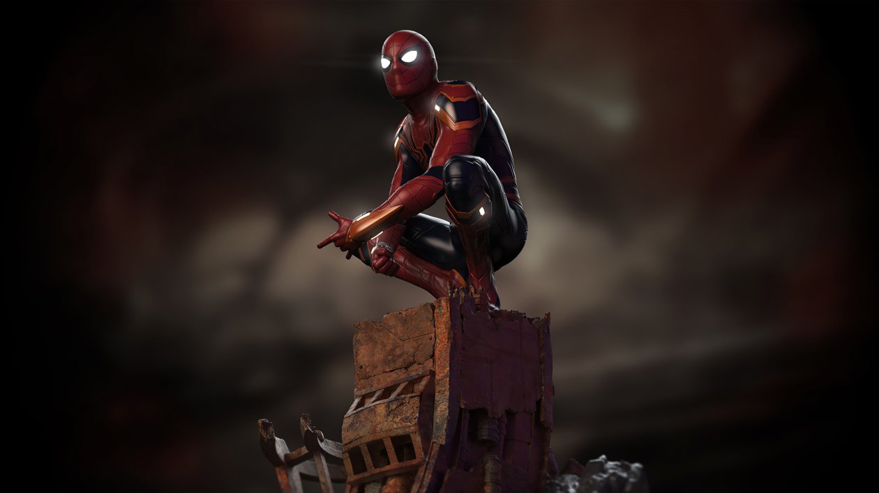 Spider Man Sitting Down