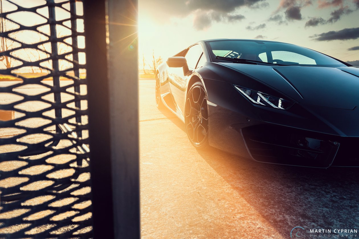 Black Lamborghini Huracan Front Led Lights