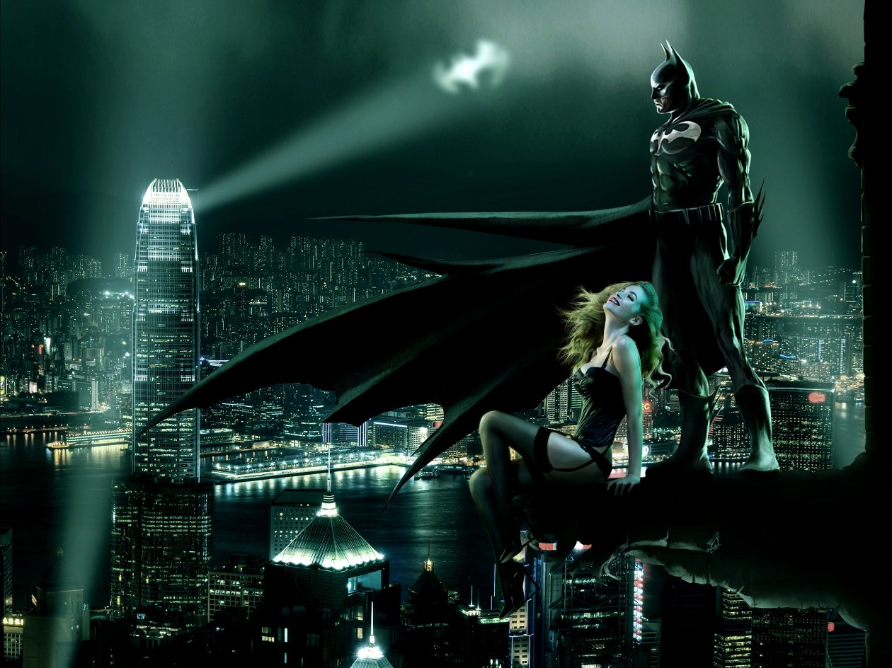 Batman Seeing Gotham With Girl 4k