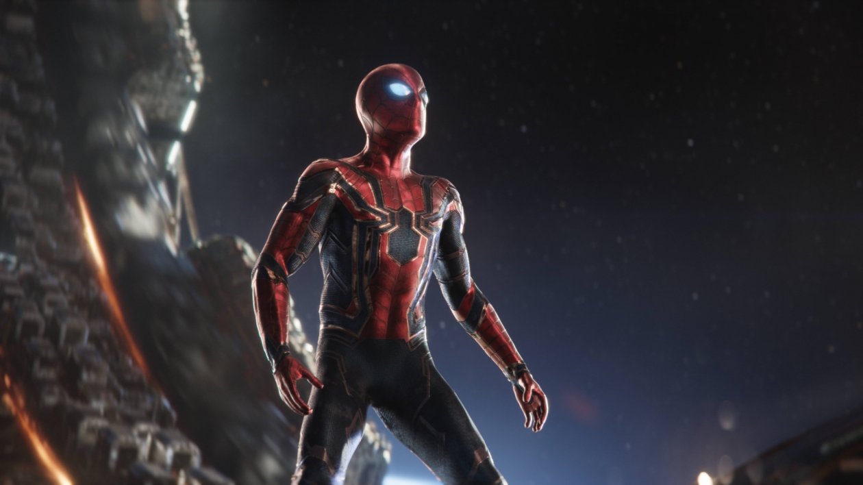 Spiderman In Intergalactic Space Avengers Infinity War