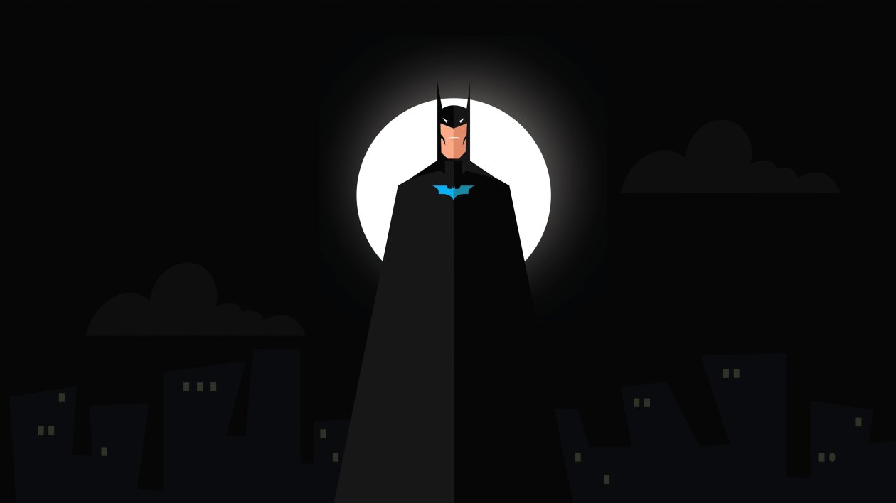 Batman Flat Design Minimal 5k
