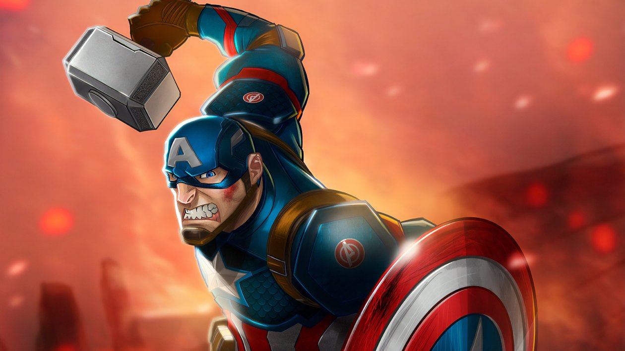 Captain America Mjolnir Art Hd
