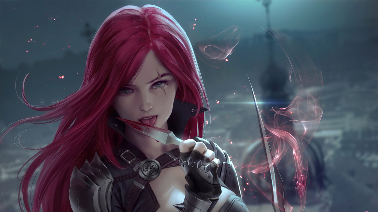 Redhead Fantasy Warrior Girl With Sword 4k